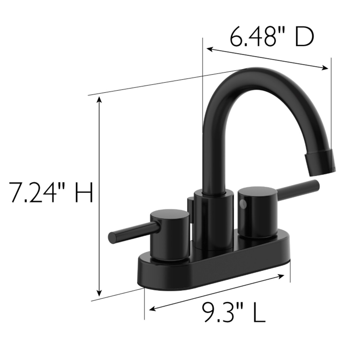 Aquacubic Chrome Surface Dubbla Handtag 8' utbredd Badrumstvättställsblandare