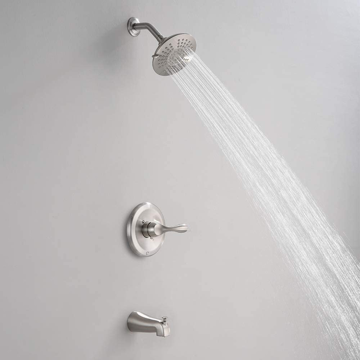 Aquacubic duschsystem Väggmonterat badkar och duschkranar set med tryckknappsavledare