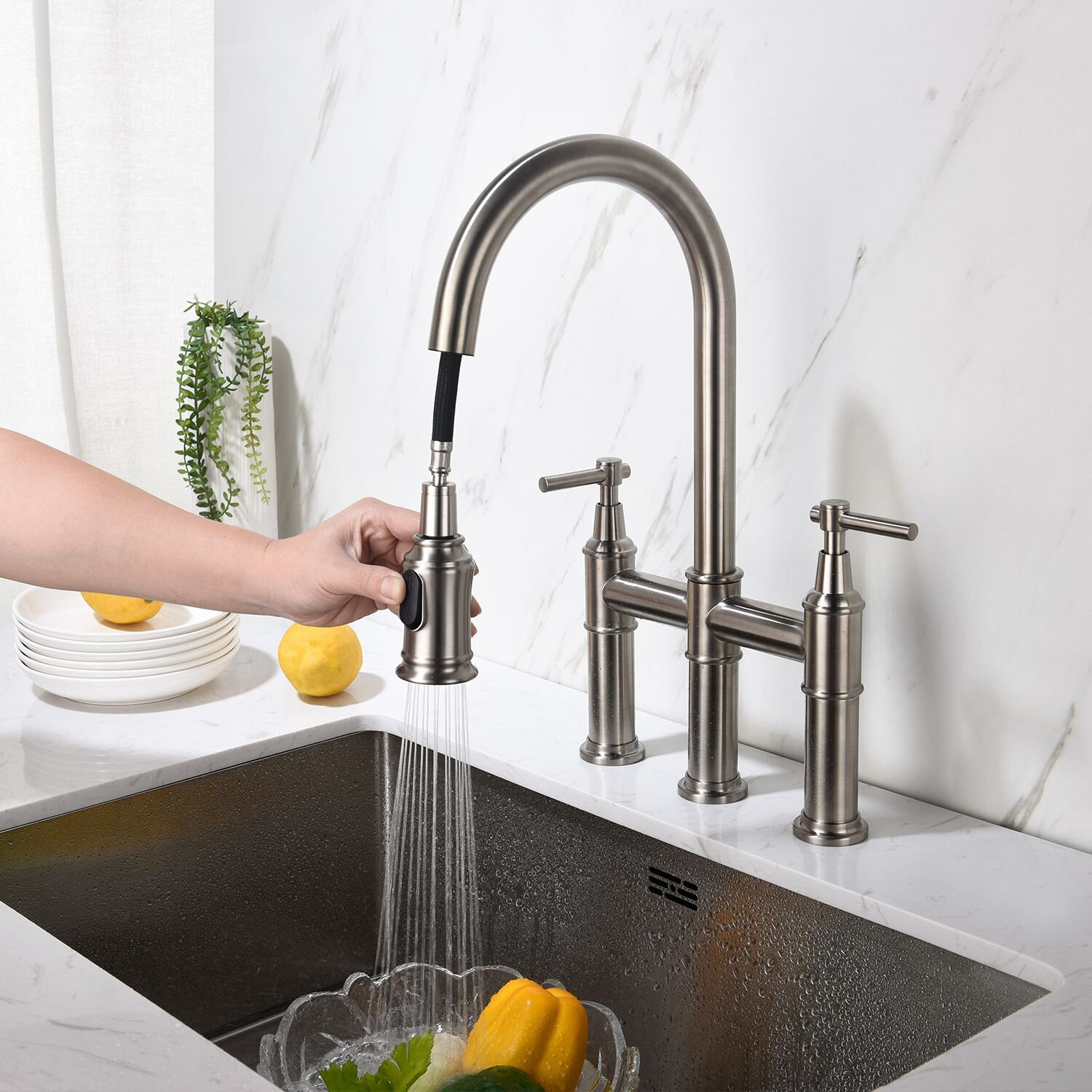 Pull Down Hybrid Solid Sink kran Bryggkran