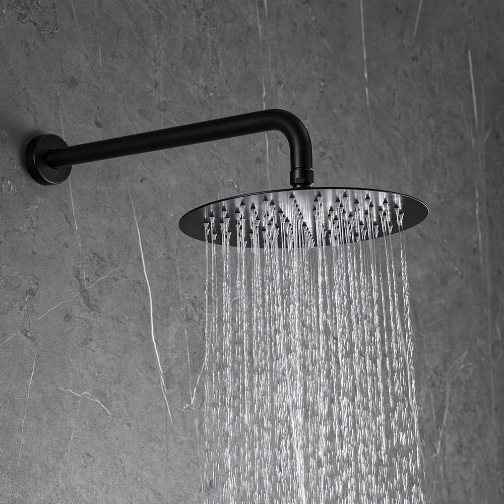 Aquacubic väggfäste 10' runt regnduschhuvud Duschkran med dubbla handtag med handhållen dusch