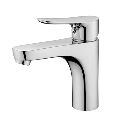 Aquacubic cUPC Enkelhandtag polerad krom Handfatskran Toalett Toalett Badrumshandfat Handfat Kran
