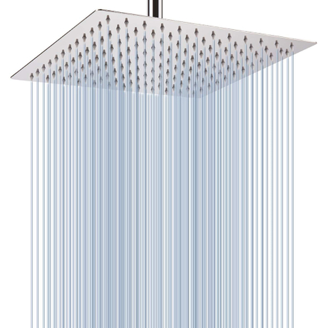 Stort ultratunt design Borstad Nickel 304 rostfritt stål Vattensparande fyrkantigt badrum Top Regnduschhuvud