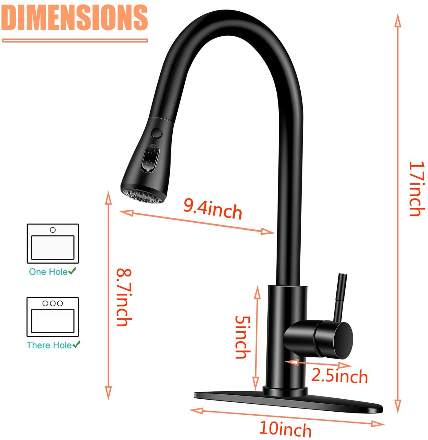 Top Sale Aquacubic Multi-Function Spray Enkelhål Enkelt handtag Pull-Down Köksblandare